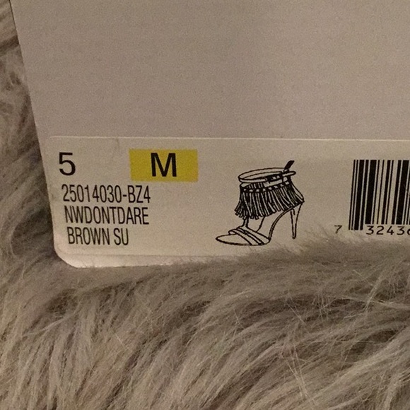 Nine West Brown Suede Fringe Sandal - Picture 8 of 8